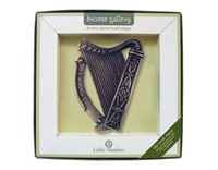 Bronze Plated Irish Harp Plaque