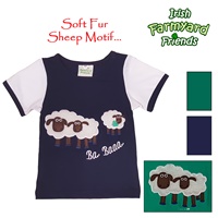 Baby boy T-Shirt with Soft Fur Sheep Motif