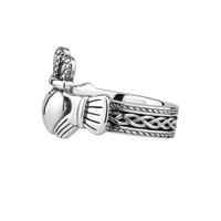 The King Claddagh Ring Celtic Shank LARGE Sterling Silver (2)