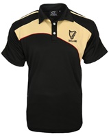 Black and Cream Irish Harp Polo Shirt (2)
