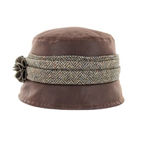 Mucros Weavers Kate Wax Hat, Brown