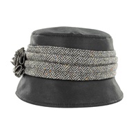 Mucros Weavers Kate Wax Hat, Black