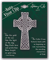 Cathedral Art KVC401 Celtic Cross Auto Visor Clip