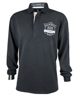 Guinness Classic Black Washed Rugby Jersey