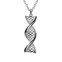 Sterling Silver Rhodium Plated Necklace with 18/20 Chain