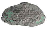 May The Road Rise Irish Garden Stone with Green Epoxy