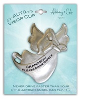 Drive Safely Angel Visor Clip GrandSon Carded Bag