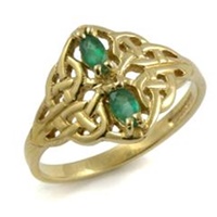Celtic Lace Ring With Gemstones