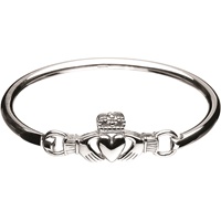 Sterling Silver Claddagh Wire Bangle