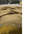 Avoca Handweavers Heavy Donegal Throw, Yellow-Oatmeal