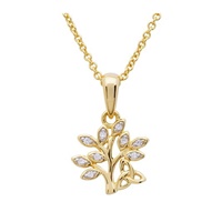 14KT Gold Vermeil CZ Tree of Life Necklace (2)