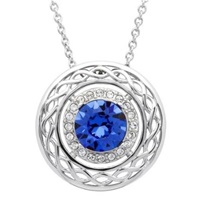 Swarovski Crystal Celtic Necklace Sapphire and White (3)
