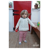 Hand Knitted Side Fastening Baby Hoodie Sweater, Winter White (2)