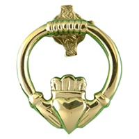 Claddagh Door Knocker Solid Brass, Small (2)