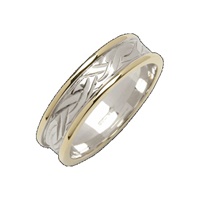 Ladies 18K Two-Toned Gold Livia Flat Narrow Wedding Band (2)