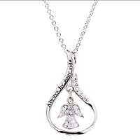 Sterling Silver SW Always be by my side Angel Trinity Pendant