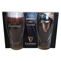 Guinness Embossed Pint Gravity Glass 2 Pack