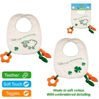 Soft Velour Bib with Teether