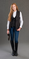 Ladies Irish Tweed Gilet, Brown Vest (2)