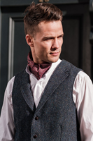 WB Yeats Tweed Waistcoat with Revere, Blue (5)