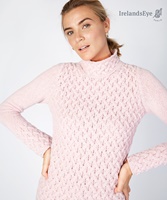 Irish Trellis Stitch Sweater by Irelands Eye - Pink Mist (3)