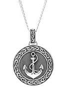 Sterling Silver Gents Anchor Pendant Earth