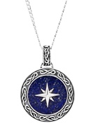Sterling Silver Gents Lapis Star Pendant Water Collection