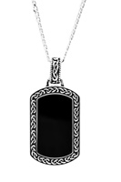 Sterling Silver Gents Onyx Pendant Sky Collection