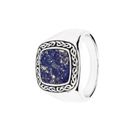 Sterling Silver Gents Lapis Band Water Collection