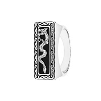Sterling Silver Gents Onyx Dragon Band Sky Collection