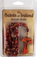 Saints Of Ireland Wooden Rosary Beads Boxed