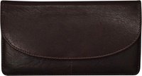 Tinnakeenly Leather Dark Brown Leather Compartment Purse