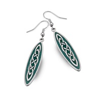 Sea Gems Celtic Knot Earwire, Green