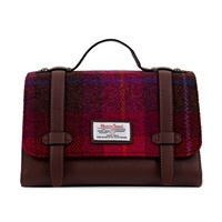 Islander Tartan Orkney Satchel Bag, Fuchsia