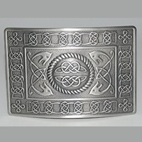 GM Belt Antique Silver Finish Highland Serpent Buckle