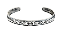 Shanore Sterling Silver Claddagh Cuff Bangle