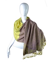 Skellig Woven Celtic Pashmina Mulligans Wrap, Lavendar - Light Gold Tone (4)