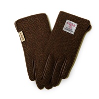 Snow Paw Herringbone Ladies Gloves, Coffee