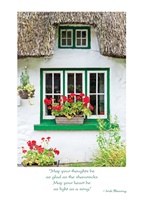 Greeting Cards - Birthday Green Windowsill