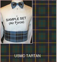 US Marines Tartan BowTie and Cummerbund Set