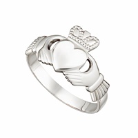 14K White Gold Claddagh Ring Made In Ireland (2)
