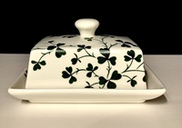 Shannonbridge Shamrock Butter Dish