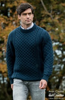 Aran Crafts Kildare Merino Wool Unisex Sweater, Sherwood
