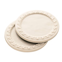 Belleek Shamrock Coasters, Pair