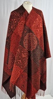 Calzeat Celtic Knot Russet Ruana