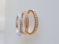 14K Rose Gold Trinity Shoulder Diamond Set Band (2)