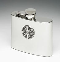 Stainless Steel Flask with Pewter Design Collection, T4