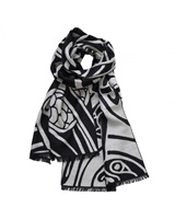 Book Of Kells Grey/ Black Celtic Reversible Scarf