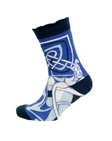 Book Of Kells Celtic Ladies Socks, Blue/Navy