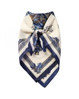 Book of Kells Square Signature Scarf, Navy/Blue/Beige